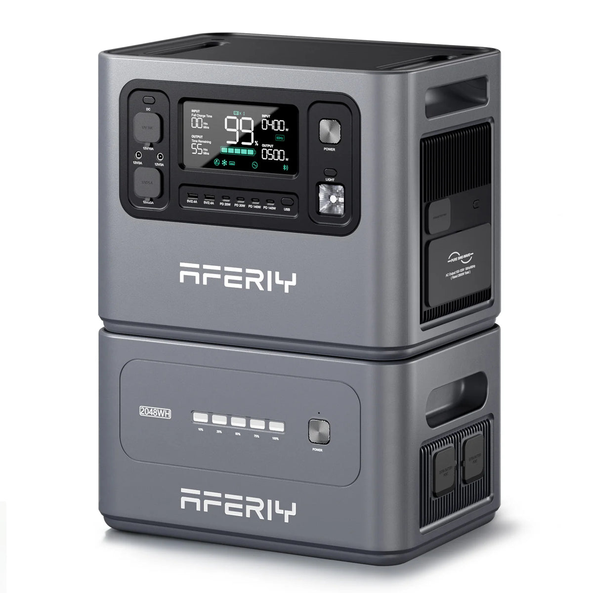 AFERIY AF-P280 з додатковим акумуляторним модулем — розширення ємності до 10240 Вт·год