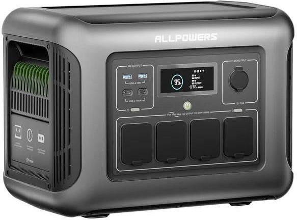 ALLPOWERS R1500 LITE збоку — акумулятор LiFePO4 з ресурсом понад 3500 циклів заряджання